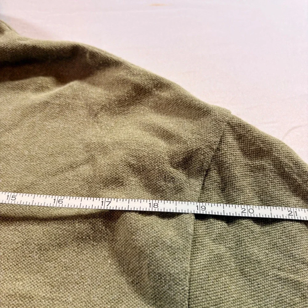 Polo Ralph Lauren Polo Shirt Men 2XLT Tall Olive Green Cotton Short Sleeve Pique